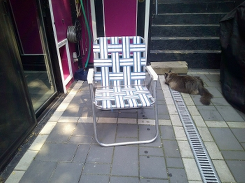 Lawn Chair (White, Blue & Red) (image for) Lawn Chair (White, Blue & Red)